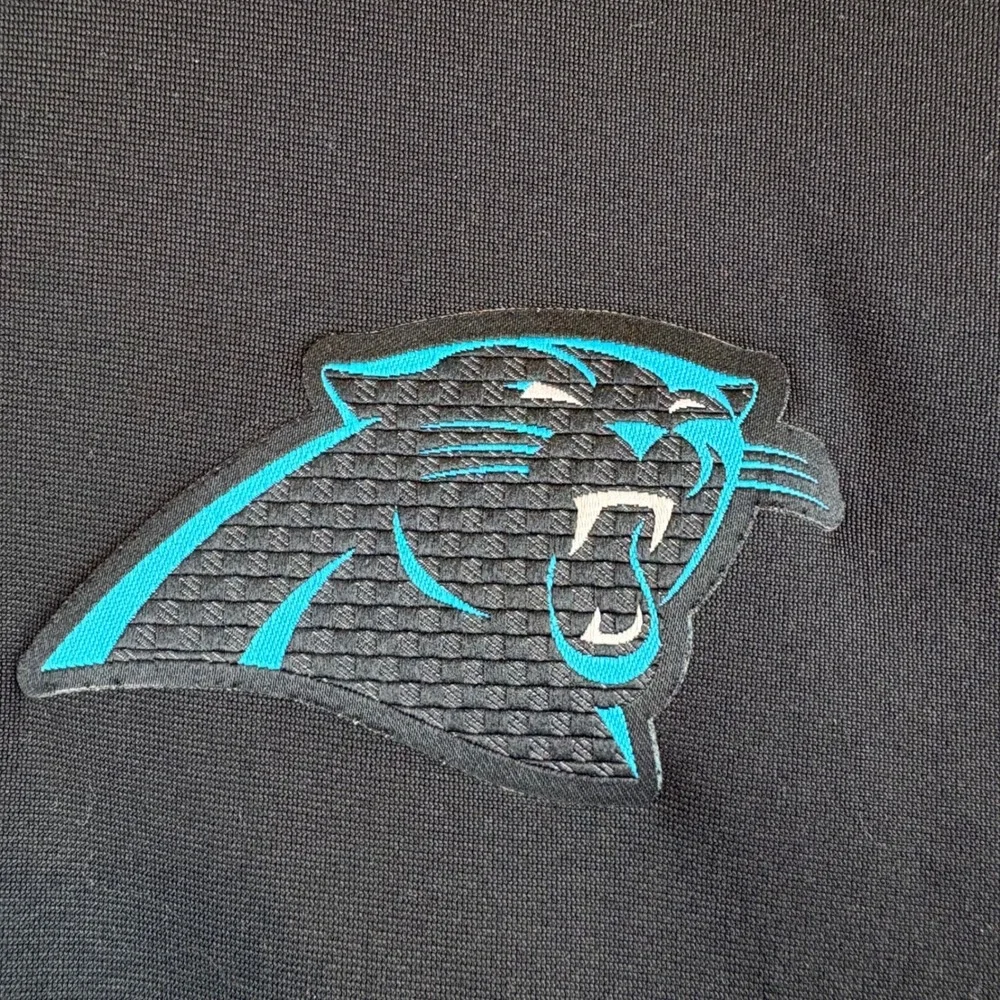 Nike Carolina Panthers NFL 1/2 Zip Pullover Men Black Performance Top XL Dri-Fit